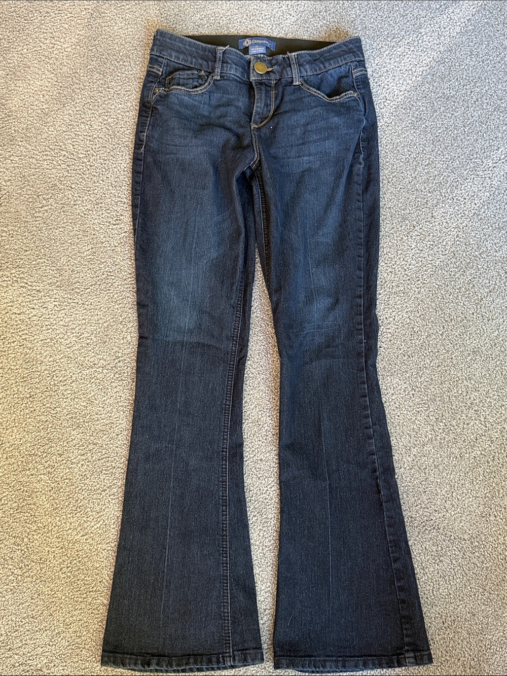 Democracy Dark Blue Wash Flare Leg Denim 5 Pocket ‘Ab’Solution Jeans. Size 6